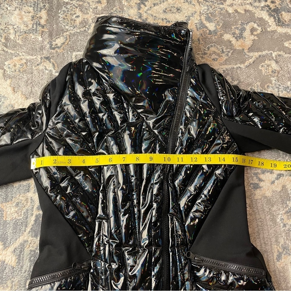 Blanc Noir Iridescent Black Puffer Jacket - Picture 9 of 11